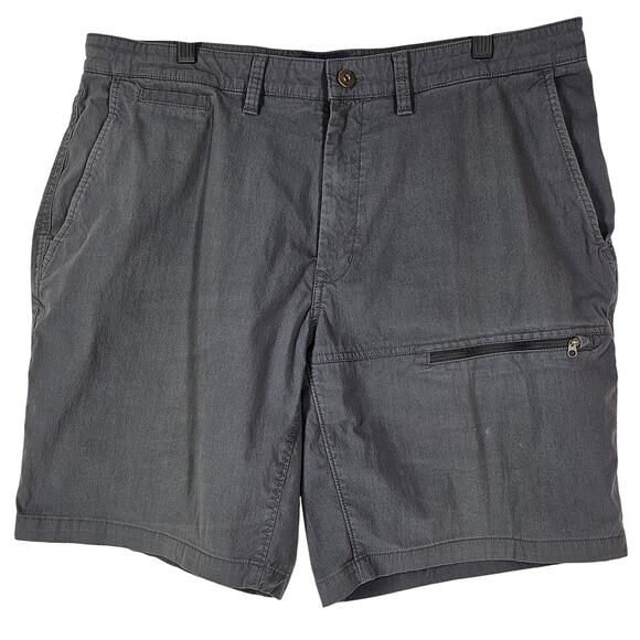 THE NORTH FACE MEN'S CHARCOAL ZIPPER LEG POCKET GRAY 8" SHORTS – SIZE 36 - Picture 1 of 13